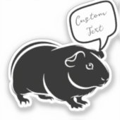 Tiny Talker: gepersonaliseerde hamster/gerbil-lapt Sticker (Voorkant)