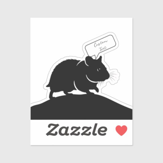 Tiny Talker: gepersonaliseerde hamster/gerbil-lapt Sticker (Vel)