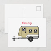 Tiny Tan Caravan Camper Thunder_Cove Briefkaart (Voorkant / Achterkant)
