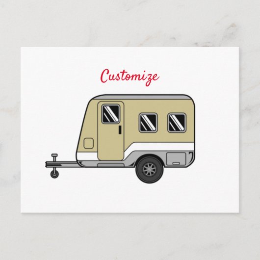 Tiny Tan Caravan Camper Thunder_Cove Briefkaart (Voorkant)