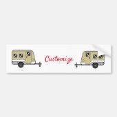 Tiny Tan Caravan Camper Thunder_Cove Bumpersticker (Voorkant)