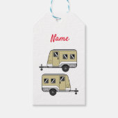 Tiny Tan Caravan Camper Thunder_Cove Cadeaulabel (Voorkant)