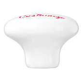 Tiny Tan Caravan Camper Thunder_Cove Keramische Knop (Zijkant)