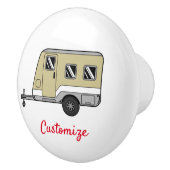 Tiny Tan Caravan Camper Thunder_Cove Keramische Knop (Rechts)