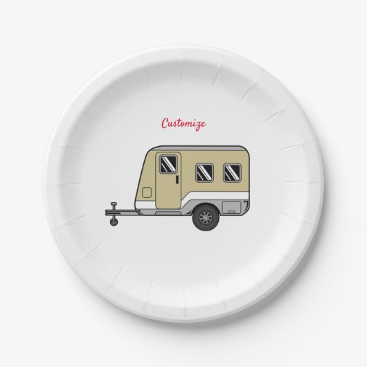 Tiny Tan Caravan Camper Thunder_Cove Papieren Bordje (Voorkant)