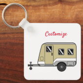 Tiny Tan Caravan Camper Thunder_Cove  Sleutelhanger (Voorkant)