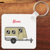 Tiny Tan Caravan Camper Thunder_Cove  Sleutelhanger (Achterkant)