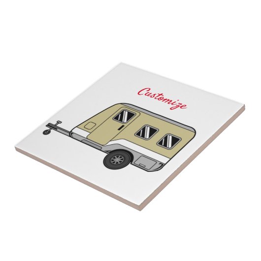 Tiny Tan Caravan Camper Thunder_Cove  Tegeltje (Zijkant)