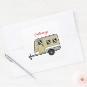 Tiny Tan Caravan Camper Thunder_Cove Vierkante Sticker (Envelop)