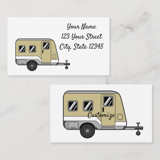 Tiny Tan Caravan Camper Thunder_Cove  Visitekaartje (Voorkant / Achterkant)