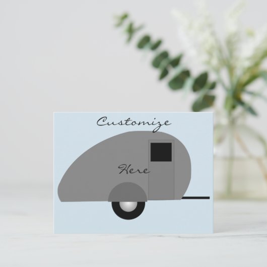 Tiny Teardrop Trailer Thunder_Cove Briefkaart (Staand voorkant)