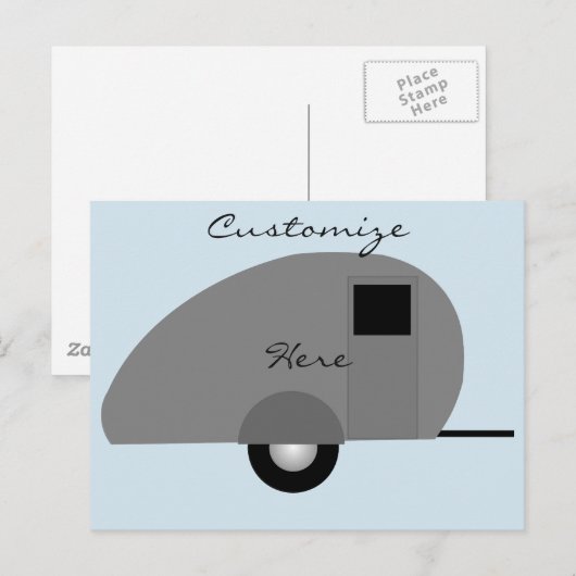 Tiny Teardrop Trailer Thunder_Cove Briefkaart (Voorkant / Achterkant)