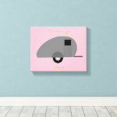 Tiny Teardrop Trailer Thunder_Cove Canvas Afdruk (Insitu (Houten vloer))