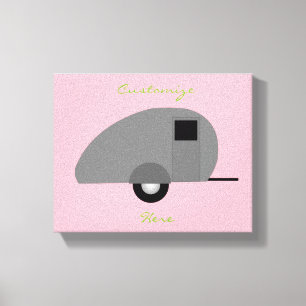 Tiny Teardrop Trailer Thunder_Cove Canvas Afdruk