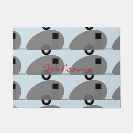 Tiny Teardrop Trailer Thunder_Cove Deurmat (Voorkant)