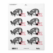 Tiny Teardrop Trailer Thunder_Cove Etiket (Full Sheet)