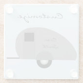Tiny Teardrop Trailer Thunder_Cove Glazen Onderzetter (Achterkant)