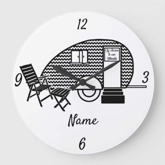 Tiny Teardrop Trailer Thunder_Cove Grote Klok (Voorkant)