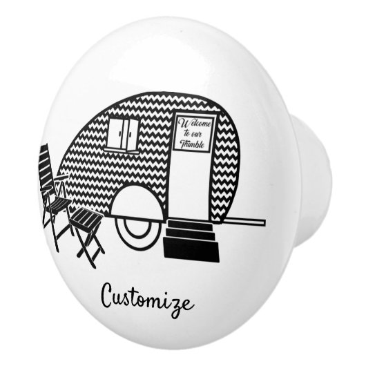 Tiny Teardrop Trailer Thunder_Cove Keramische Knop (Rechts)