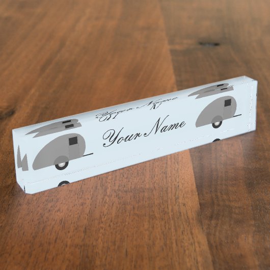 Tiny Teardrop Trailer Thunder_Cove Naambordje (Zijkant)