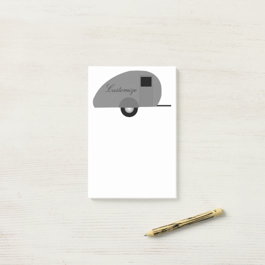 Tiny Teardrop Trailer Thunder_Cove Post-it® Notes (Op bureau)