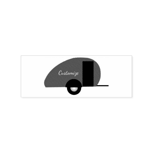 Tiny Teardrop Trailer Thunder_Cove Rubberstempel (Afrduk)