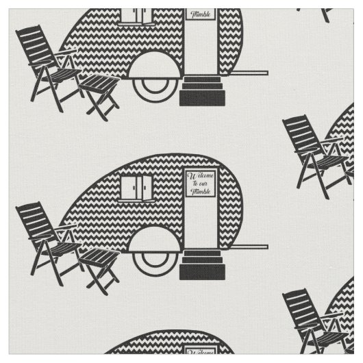 Tiny Teardrop Trailer Thunder_Cove Stof (Close Up)