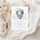 Tiny Teddy Bear blauwe luchtballon Kaart