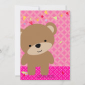 Tiny Teddy Bear Persoonlijke Partij Kaart (Achterkant)