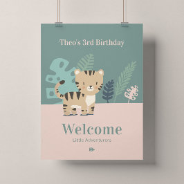 Tiny Tiger Kids Verjaardagsfeestje Welkom 18x24 Poster
