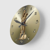 Tiny Tim Kerstfeestay Gift Ronde Klok (Hoek)