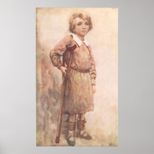 Tiny Tim...zijn actieve kleine kruis Poster