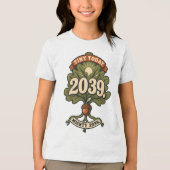 Tiny Today Mighty Future Klas van 2039 Tri-Blend Shirt (Voorkant)