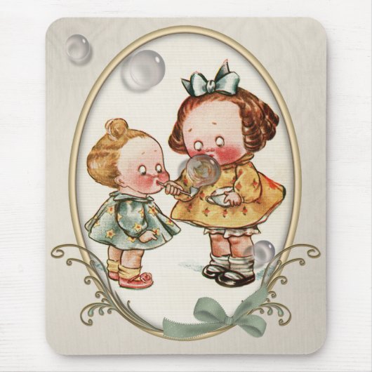 Tiny Toddlers Illustratie Mousepad Muismat (Voorkant)