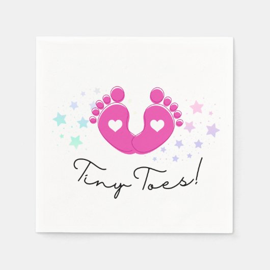 Tiny Toes Baby shower Servet (Voorkant)