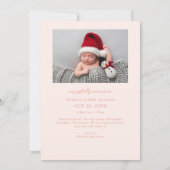 Tiny Toes Big Joy Peach Fotogeboorteaankondiging Aankondiging (Achterkant)