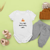 Tiny Toes en Turkije Wees Funny Thanksgiving Romper
