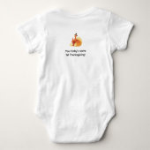 Tiny Toes en Turkije Wees Funny Thanksgiving Romper (Achterkant)