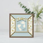 Tiny Toes Invitation Square Kaart (Staand voorkant)