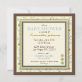 Tiny Toes Invitation Square Kaart (Achterkant)