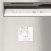 Tiny Toes Pretty Bows Baby Shower Save The Date Magneet (Insitu (Vaatwasser))