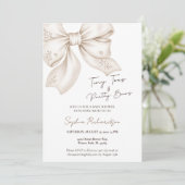 Tiny Toes Pretty Bows Neutrale Baby Shower Kaart (Staand voorkant)
