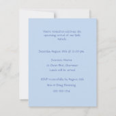 Tiny Toes Satijn Strik Baby Shower Uitnodiging (Achterkant)