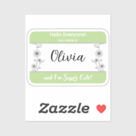 Tiny tot naam label Newborn naam tag aankondiging