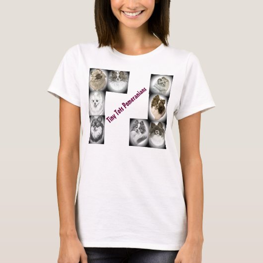 Tiny Tots Pomeranian T Shirt (Voorkant)