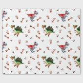 Tiny Tracks Waterverf Baby Dinosaurus Wrapping Pap Cadeaupapier (Vlak)