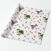 Tiny Tracks Waterverf Baby Dinosaurus Wrapping Pap Cadeaupapier (Uitgerold)