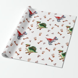 Tiny Tracks Waterverf Baby Dinosaurus Wrapping Pap Cadeaupapier