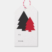 Tiny Trees Holiday Gift Labels Cadeaulabel (Voorkant)