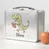 Tiny Trex spelen Football gepersonaliseerd (In situ)